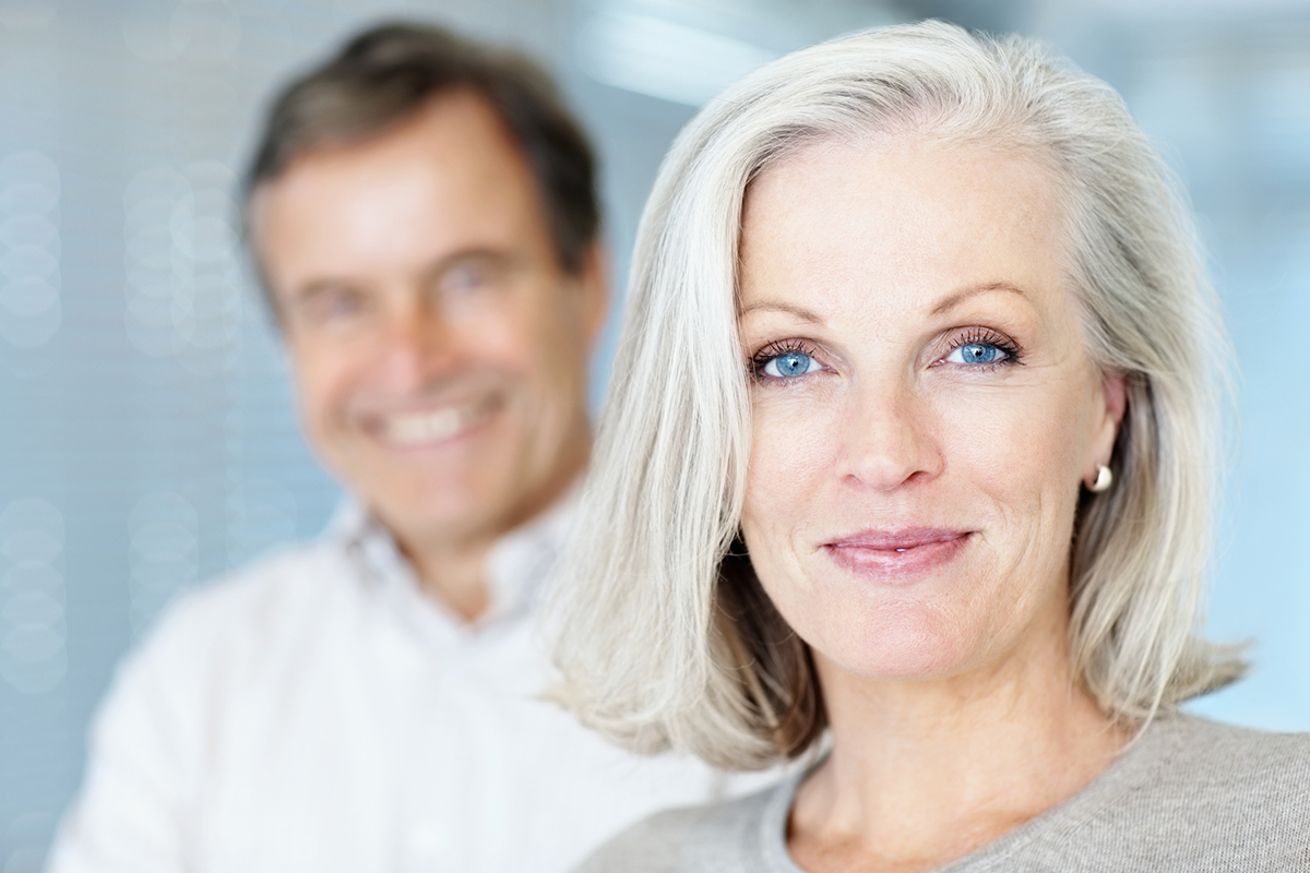 Older woman with beautiful skin after Restylane Silk in Scottsdale.